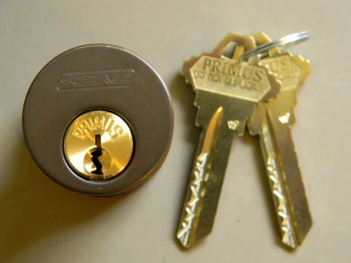 Close-up of various types of keys and locks
